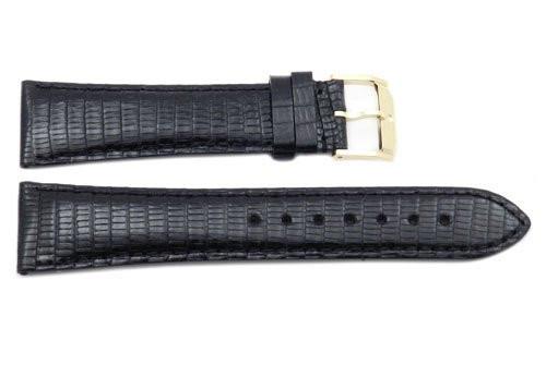 Movado Genuine Black Lizard Leather 22mm Watch Strap