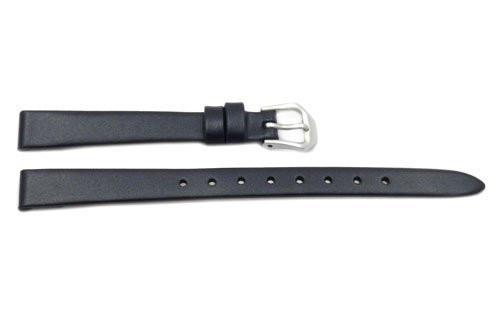 Kenneth Cole Genuine Black Smooth Leather 10mm Watch Strap