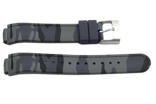 Swiss Army Base Camp Gray Camouflage Rubber 20/13mm Watch Band