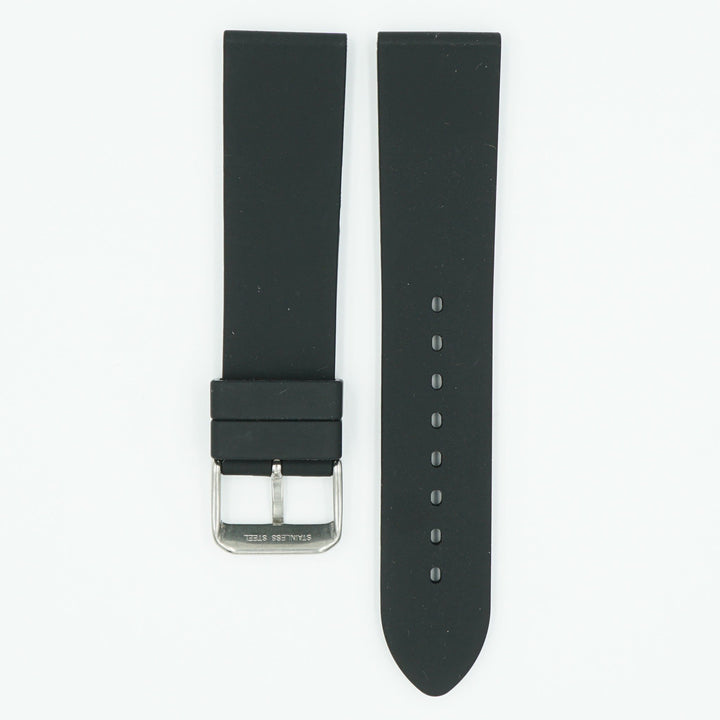 Black Silicone Link Watch Strap image