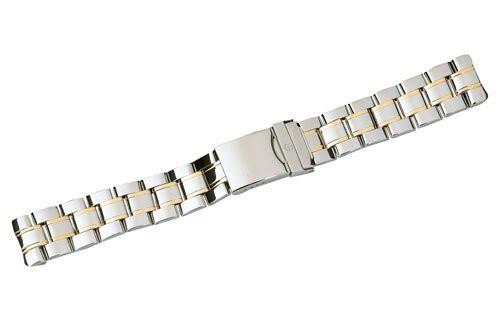 Swiss Army Officer's 1884 Dual Tone Stainless Steel Watch Bracelet