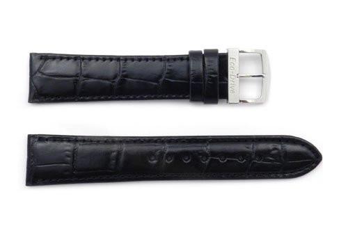 Citizen Eco-Drive Genuine Glossy Leather Black Alligator Grain 20mm Watch Band