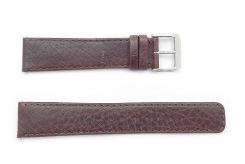 Kenneth Cole 20mm Genuine Brown Textured Leather Square Tip Watch Band