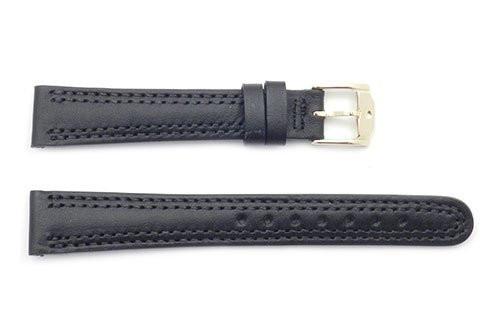 Movado Genuine Black Calfskin Leather 15mm Watch Band