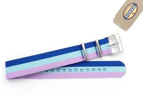 Fossil Polyester Striped 18mm Watch Strap