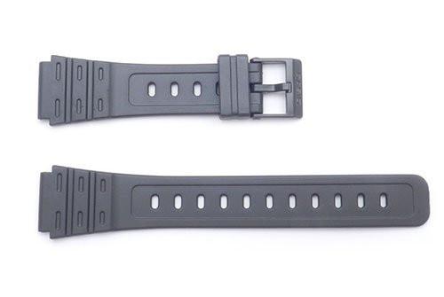 Genuine Casio Black Resin 21.5/18mm Watch Strap- 70604074