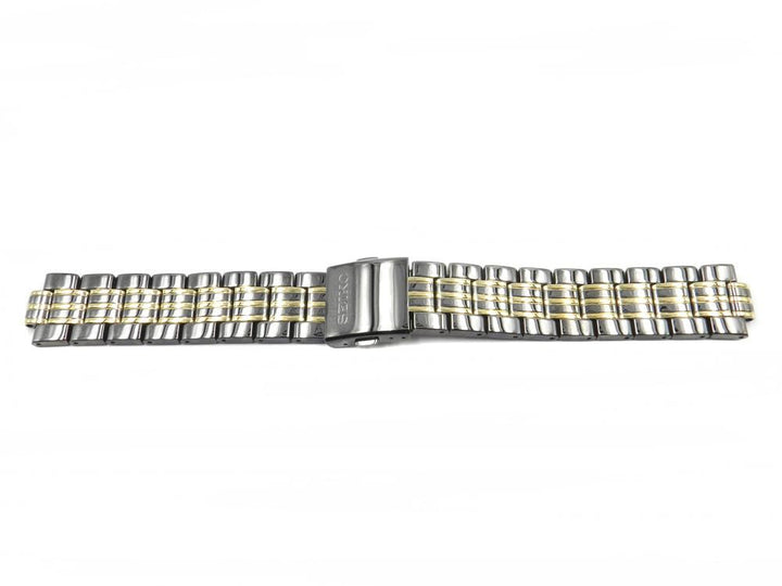 Genuine Seiko 20mm Dual Tone Gun Metal Watch Bracelet image