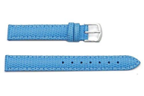 Hadley Roma Java Lizard Grain Light Blue Textured Leather Watch Strap