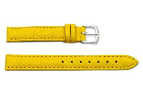 Hadley Roma Java Lizard Grain Yellow Textured Leather Watch Strap