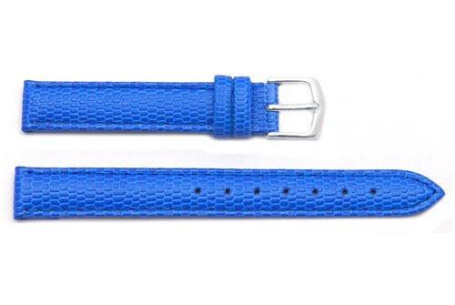 Hadley Roma Java Lizard Grain Blue Textured Leather Watch Strap