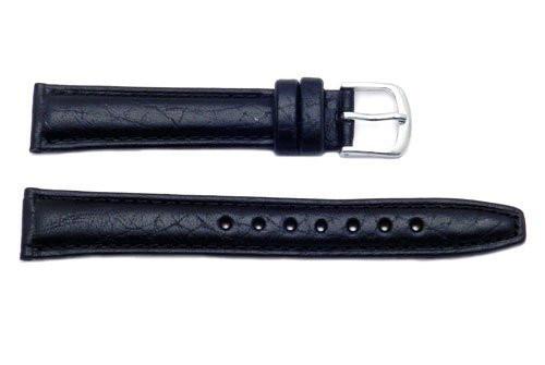 Hadley Roma Black Mens Genuine Leather Watch Band