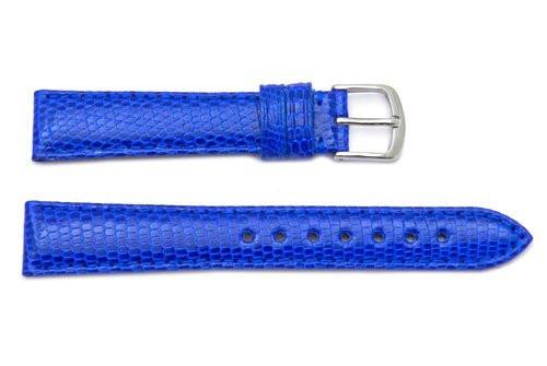 Hadley Roma Blue Genuine Java Lizard Light Padding Thin Watch Band