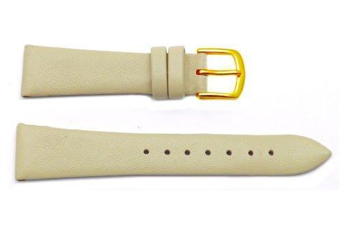 Hadley Roma Beige Genuine Lambskin Flat Leather Watch Strap