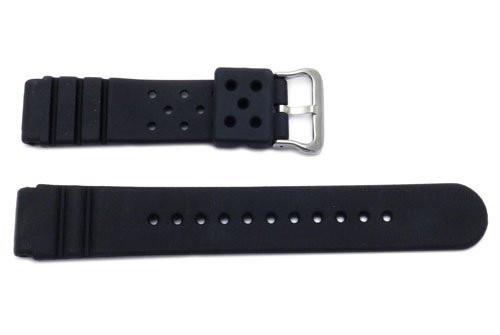 Black Rubber Watch Strap