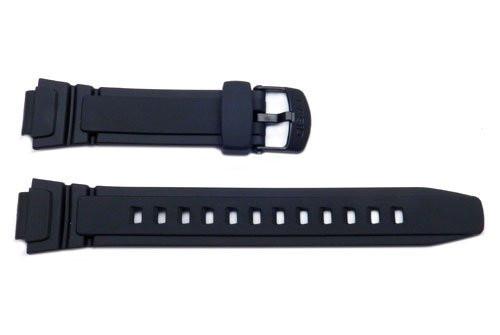 Genuine Casio Black Resin Watch Strap With Black Buckle - 10212268