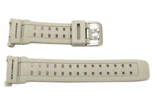 Genuine Casio Gray Resin Dual Illuminator 19mm Watch Band - 10237944