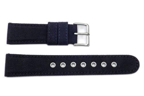 Genuine Citizen Black Nylon and Leather 22mm Watch Strap