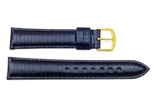 Hadley Roma Genuine Java Lizard Black Watch Band