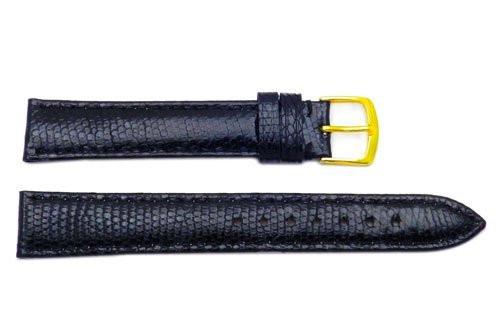 Hadley Roma Genuine Java Lizard Black Long Length Watch Band