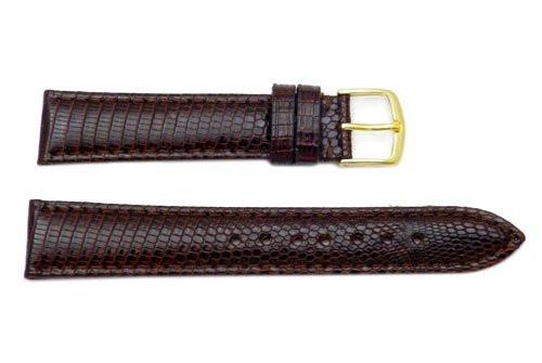 Hadley Roma Ladies Genuine Java Lizard Brown Watch Band