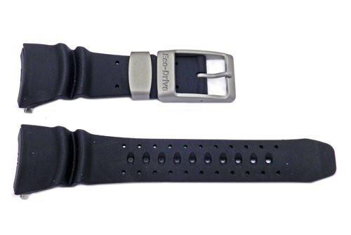 Citizen Black Rubber Eco-Drive 35mm Watch Strap