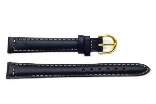 Timex Ladies Black Genuine Calfskin Leather 12mm Watch Band