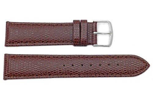 Hadley Roma Java Lizard Grain Brown Textured Padded Watch Strap