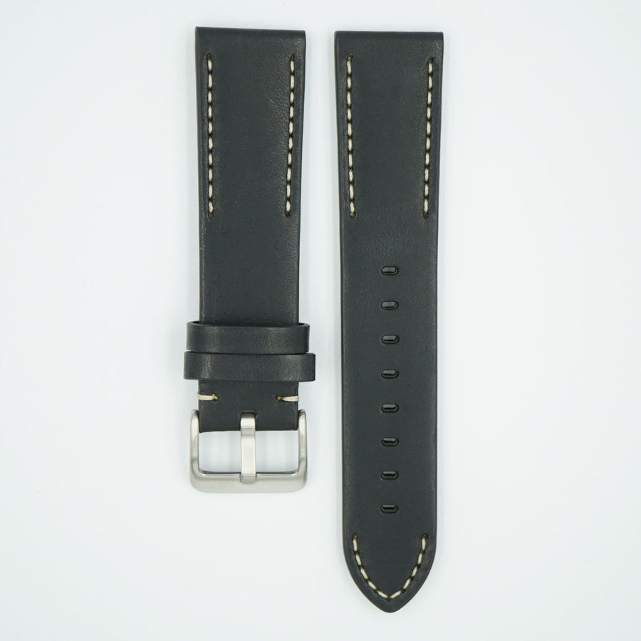 Handmade Vintage Black Leather Strap image