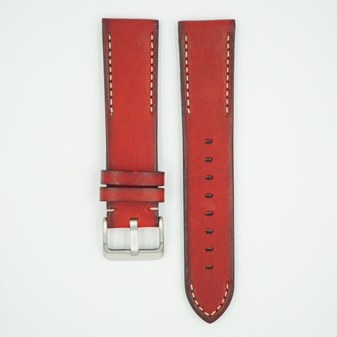 Handmade Vintage Red Leather Strap image