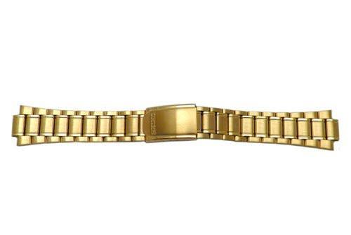 Seiko Gold Tone Brushed And Polished Fold-Over Clasp Watch Bracelet