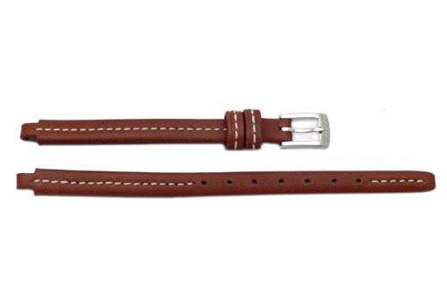 Genuine Coach Brown Stitched Leather 5/6mm Watch Band