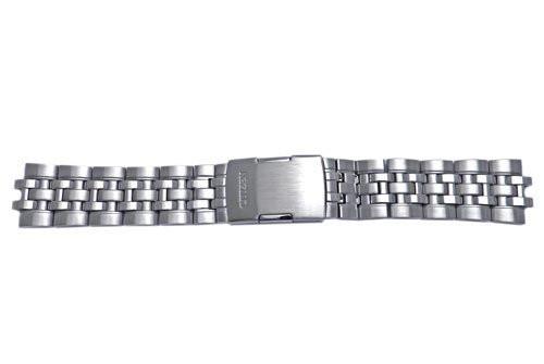 Citizen Silver Tone Stainless Steel Push Button Clasp 22mm Watch Bracelet