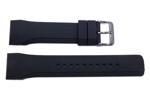 Pulsar Black Urethane 24mm Rubber Watch Strap