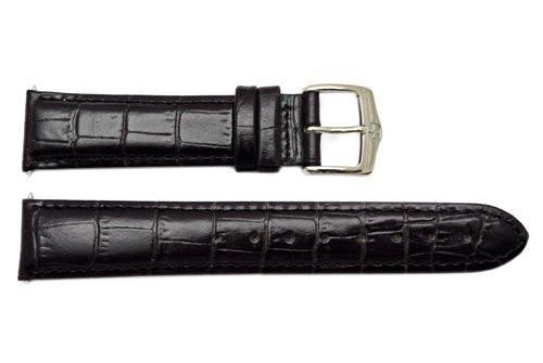 Genuine Wenger Black Alligator Grain 20mm Leather Watch Strap