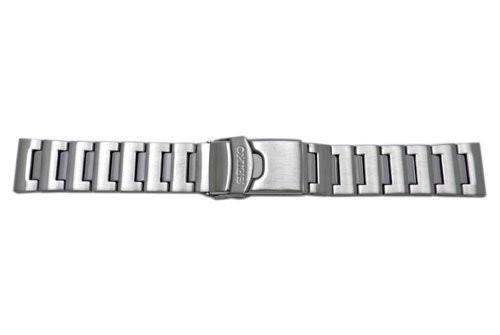 Seiko Push Button Fold-Over Clasp With Safety 22mm Solid Watch Bracelet