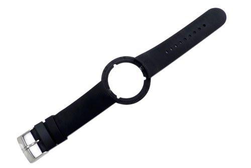 Swiss Army Black Rubber Seaplane Series 22mm Watch Band