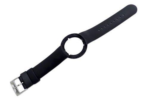 Swiss Army Black Rubber Seaplane Series 20mm Watch Band