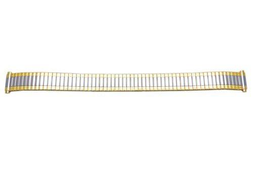 Bandino Ladies Slim Polished Dual Tone 11-14mm Expansion Watch Band