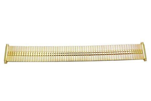 Bandino Slim Polished Gold Tone 16-20mm Expansion Watch Band