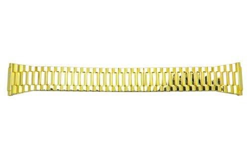 Bandino Polished Gold Tone 15-22mm Expansion Watch Band