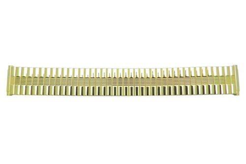 Bandino Polished Gold Tone 16-22mm Expansion Watch Band