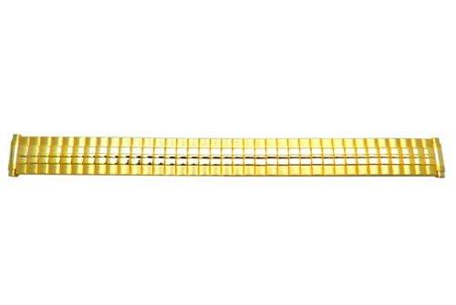 Bandino Ladies Brushed And Polished Gold Tone 10-14mm Expansion Watch Band