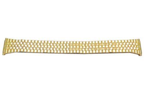 Bandino Polished Gold Tone 16-21mm Expansion Watch Band