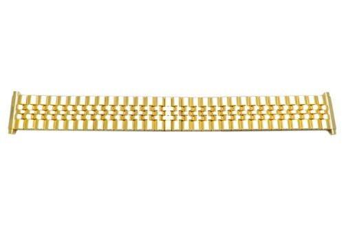 Bandino Brushed And Polished Gold Tone 18-22mm Expansion Watch Band