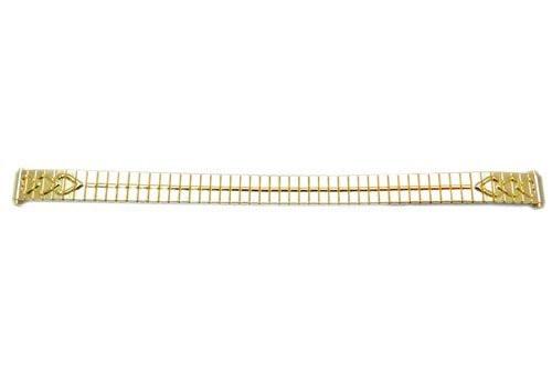 Bandino Ladies Polished Gold Tone 9-12mm Expansion Watch Band