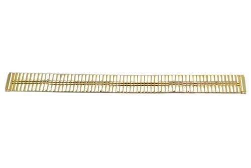 Bandino Ladies Slim Polished Gold Tone 11-14mm Expansion Watch Band