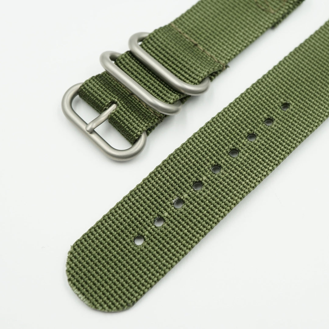 Two Piece Ballistic Nylon Watch Strap - Olive image