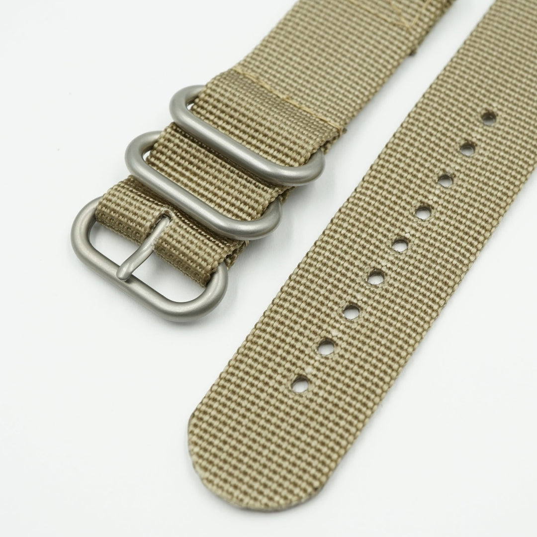 Two Piece Ballistic Nylon Watch Strap - Khaki image