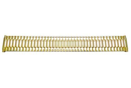 Bandino Polished Gold Tone 16-22mm Expansion Watch Band