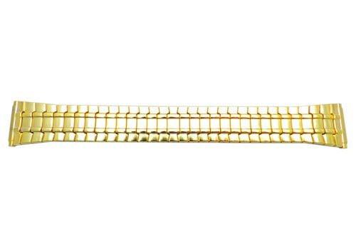 Bandino Polished Gold Tone Tapered 18-23mm Expansion Watch Band